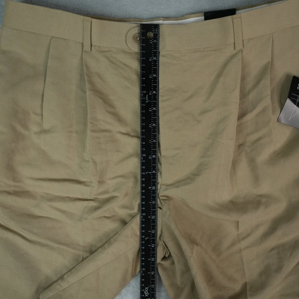Ashworth Golf Shorts Mens 38x9.5 Khaki‎ Fore-Give Comfort Pleated Authentics New